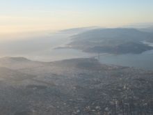 Another view of San Francisco and the Golden Gate Bridge with Marin County to the distance