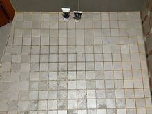 Shower floor.