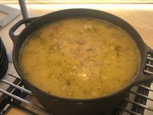 Italian wedding soup with meatballs, no bad.