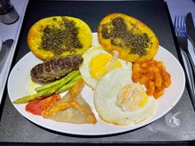 Qatari spiced beef kofta with fried egg