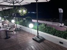 The hotel is located directly on the beach, but it is not private. That said, this seems to be a fairly quiet area overall.