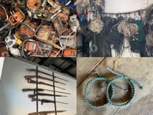 Chain saws, snares, guns, farewell gift of bracelets made with snare wire