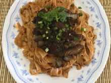 Mee pok chilli tomato sauce