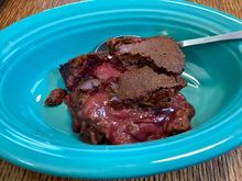 It looks burnt or chocolate-y, but it’s neither!