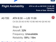 if all seats zeroed I will ask a3 (wether overbooked or not) and will report here;) don’t take it much serious it’s just interesting topic and also quite interested what will really happens… expect anything.

and btw seems to all ath-lis flights are heavily booked because not flying everyday so doesn’t matter if holiday or not…