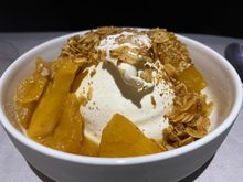 DESSERT - VANILLA GELATO with roasted pineapple and salted oats.  I asked for it to be served after I was done with the entrees, and the Mint attendants gladly obliged!


