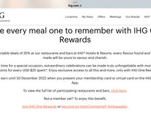 Kudos to staff training!  For bringing this to our attention 
https://www.ihg.com/content/gb/en/deals/member-offers/dining-privileges