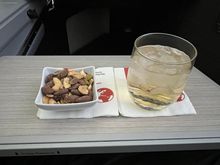 Warmed nuts were served with the pre-meal beverage