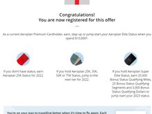 Successful Registration Screen