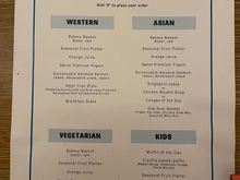 Andaz Singapore complimentary room service breakfast menu for Suite guests