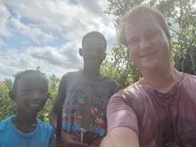 Me, having just climbed the hill in Iconi, with my two guides. I think the only shot of people I took in the Comoros.