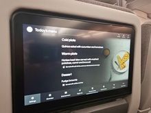 Fatboy pleasures - seeing the menu as part of the IFE.   It was remarkably tasty.