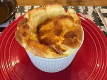 New Year’s Day Observed ham and gruyere soufflés