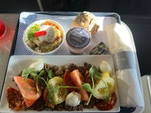 LGW-PMI, 3 June 2022, 18:10 departure
Band 2

Tomato, Mozzarella Quinoa Salad 

Quite tasty, the sundried tomatoes added some flavour as the other ingredients were a bit bland. 

I’m enjoying being handed the bread basket once again rather than receiving bread in plastic
