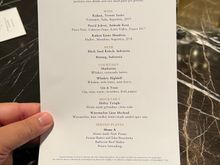 Happy hour menu! Two drinks and one small plate. 
They proactively offered to give us a try of all 4 small plates together on one plate. 