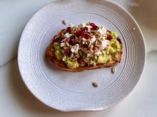 Avocado pomegranate toast 