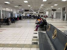 Departures area at CUS