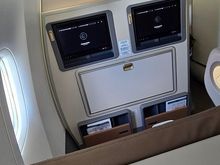 A closer view of the first row, offering gate-to-gate experience