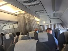 5 rows of business class and 15 passengers 