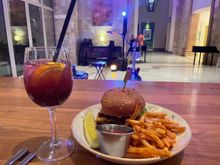 Burger and fries