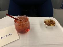
'Welcome Cocktail' and nuts 
