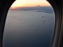 Mt Fuji just after take off from HND on CX flight HND-HKG Dec 2019 at Dusk