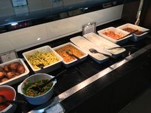 Jacket potatoes, penne in pesto, cambodian veg curry, chicken & cauliflower dhansak, Smokey bbq meatballs. Rice. 