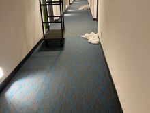 Dirty laundry in hallway for 48 hours