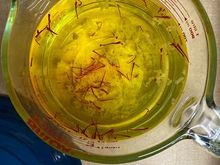 Soaked in room temp water with lemon zest for about 30-45 minutes while I chopped and sautéed vegetables. 