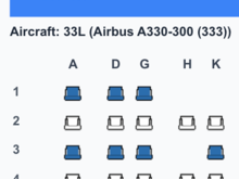 EI120 seat map