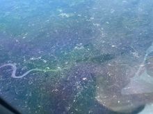 We flew right over London