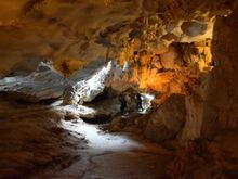 Spelunking in Bai Tu Long bay
