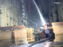 The Paris fire department used a French-made robot to douse the flames inside the Cathedral.