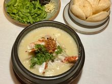 Lobster cjok / porridge and prawn keropok by special request 