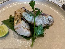 Grilled fish lunch.