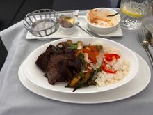 Main course, the Asian inspired beef