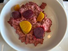 My wife pre-ordered the spelt, which was the veggie option. Given that we ate earlier in the day, worst case was that we swap meals, which is what happened. It was ok, but I wouldn’t order again. Beets must be on fire sale based on how the June menu was structured! 