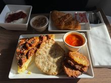 Everything bagel strata meal on 