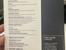 Menu EWR - NRT vs. reality. 