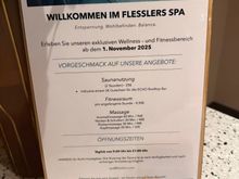 The menu for the spay that is also located on the top floor.