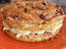 We asked my cousin if she would like to come over for dinner for her birthday. She asked if she could be a spoiled brat and ask me to make a particular cake. Since it was “my” birthday cake group, I said sure. My mother’s Blitz torte. 