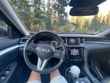 Interior with the dual screen - the top screen is supposed to be Apple CarPlay 