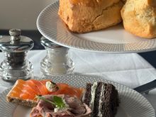 Scone incredible given it was heated on a plane. Sandwiches nothing special but by this point my stomach was causing aircraft fuel burn issues
