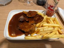 Lamb with fries instead of vegs 
