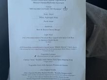 A la carte menu