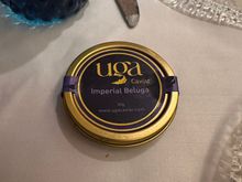 The caviar served