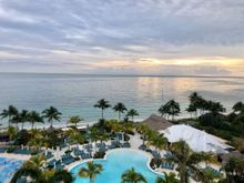 
After a long travel day and an even longer evening, I slept in just long enough to get up and see a wonderful Florida sunrise - my first daylight view of the resort.
