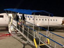 Final Leg.

Flight 535
SFO - BFL CRJ (yuck) 8B Exit Row
6:30PM - 7:34PM Skewed 
6:19PM - 7:14PM Actual