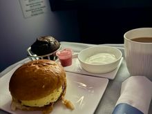So the “breakfast” tasted nice, but I think the glob of egg in that form is hard pushed to be referred to as a fried egg on the menu. 

The muffin was horrendously dry. I had to ask for more coffee to wash it down. 