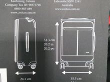 Kirkland dimensions. The height is a bit misleading since it doesn't include the wheels.